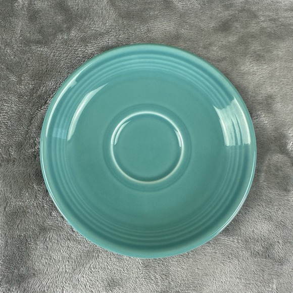 Fiesta Fiestaware Homer Laughlin Saucer (Matches Teacup) Turquoise - Picture 1 of 4